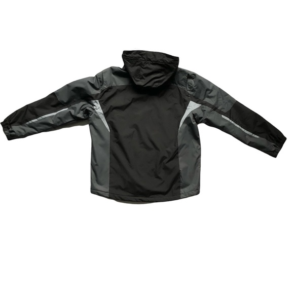 FREE COUNTRY Men’s Lined Jacket Large Black Gray EUC  Water Repellant - Picture 2 of 16